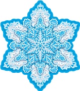 ФМ1-15264 Плакат вырубной А4. Снежинка. Двухсторонний
